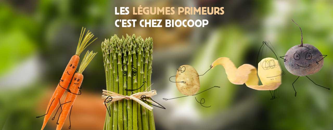 Les légumes primeurs, c'est chez Biocoop! Les légumes primeurs, c'est chez Biocoop!