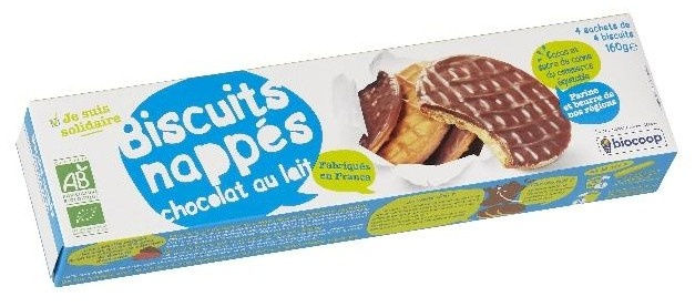 Biscuit nappé choco lait 160g Biscuit nappé choco lait 160g