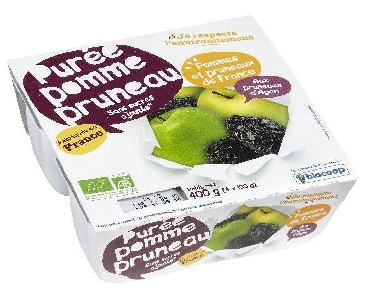 Purée de pomme pruneau 4x100g Purée de pomme pruneau 4x100g