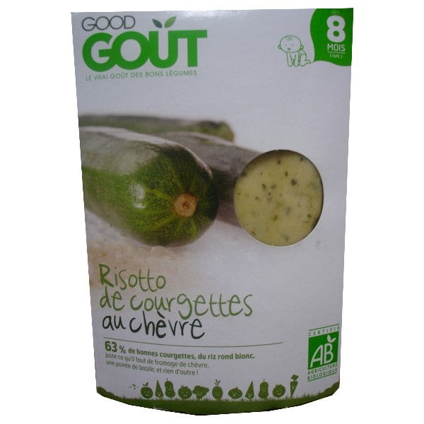 Good gout Risotto de courgettes au chèvres ( dès 8 mois ) 190g Good gout Risotto de courgettes au chèvres ( dès 8 mois ) 190g