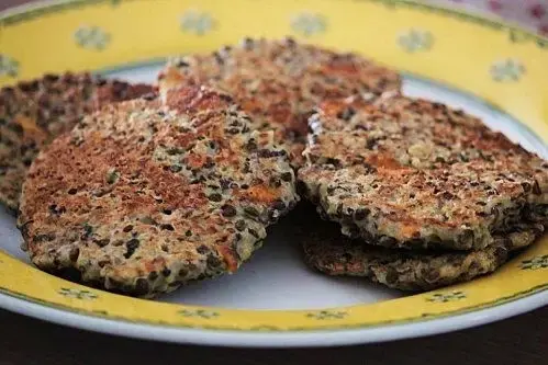Galettes végétarienne au lentilles beluga